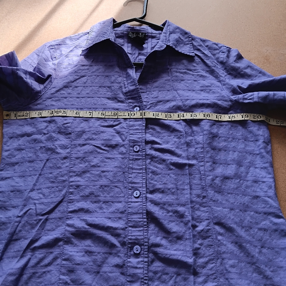 Rafaella Lilac-Purple Button-Up Size 14 - Picture 8 of 12